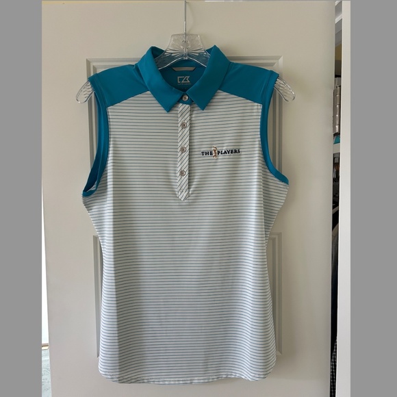 THE PLAYERS Golf Polo Ladies Sleeveless Cutter & Buck Small Tickets on Sale Now! - Picture 3 of 7